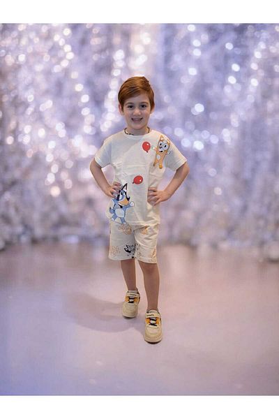 Tiny Boy's Bluey Printed Tshirt and Shorts Set