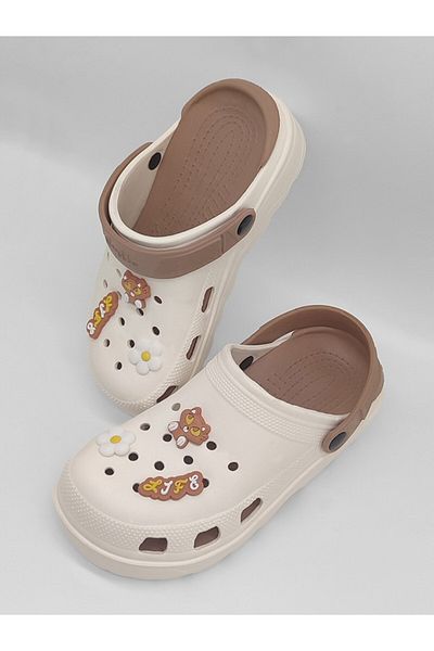 ONDR Terlik Comfortable Sole Sea Beach Cook Hospital Nurse Doctor Cross Sport Women Sandals White Brown Slippers
