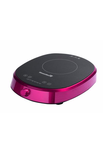 Hausberg Plita cu inductie Hausberg HB-1527RZ, 2000W, control tactil, o zona degatit, Roz