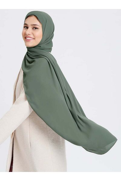 Tuva Şal Women's Crepe Shawl Khaki414036