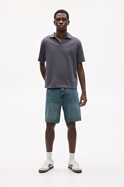 Pull & Bear Standard fit denim bermuda şort