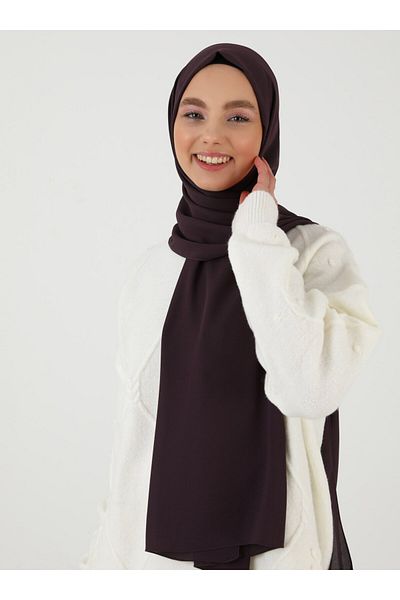 Tuva Şal Women's Crepe Shawl Dark Plum498412