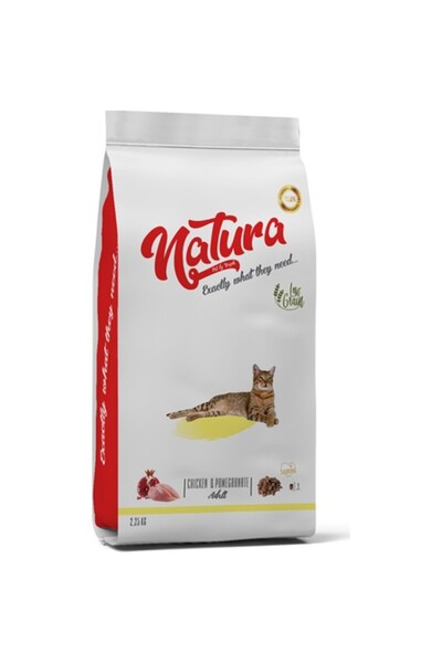natura Düşük Tahıllı Tavuklu Ve Narlı Yetişkin Kedi Kuru Maması 2 Kg
