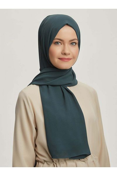 Tuva Şal Crepe Shawl - Amber Green -