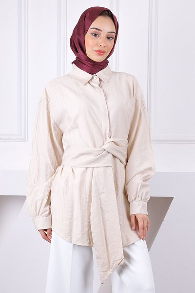 İmajButik Πουκάμισο Modal με Πέτρινη Μέση