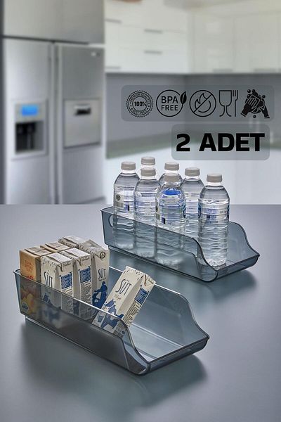 HOMENIVA 2-Piece Maxi Platinum Multi-Purpose Cabinet Organizer - Unbreakable Ultra Sturdy Beverage Organizer Box