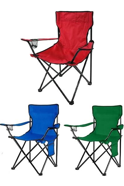 Cady One Folding Camping Chair with Cup Holder (Colors May Vary)