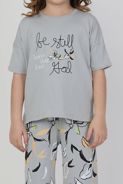 e-çocuk Be Still Printed Girl's Suit