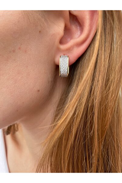 Hora Gold and Silver Premium Şık Çelik Küpe