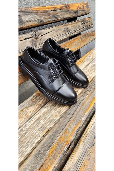 SNR Lace-Up Black Classic Shoes Comfortable and Convenient Men's Shoes