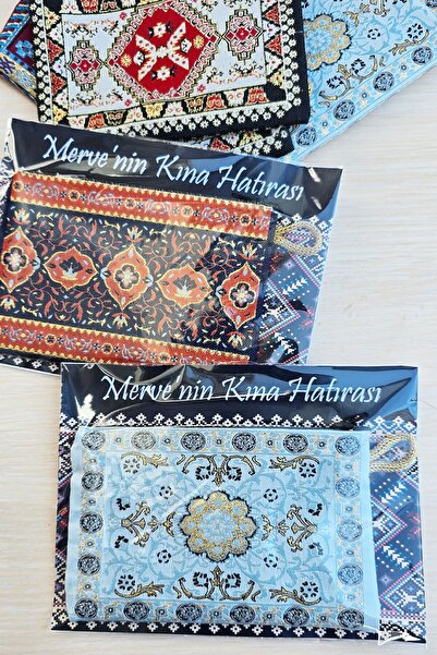 Atölye Mi Etnik Cüzdan Kına Hatırası Kilim Desen Çanta Cüzdan Kına Hediyesi 5li