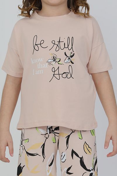 e-çocuk Be Still Printed Girl's Suit