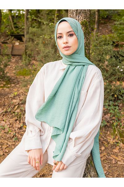 Tuva Şal Glitter Crepe Jazz Shawl - Parlak Çağla - Tuva