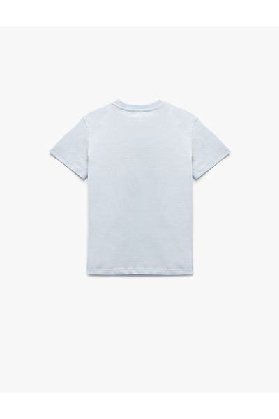 Koton Tricou din bumbac cu mânecă scurtă imprimat cu decolteu