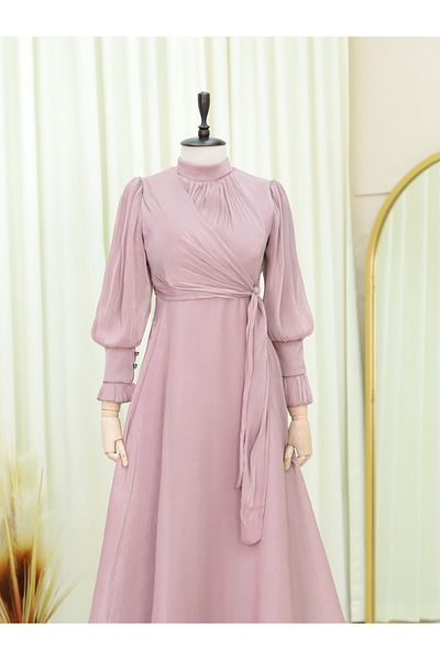 Modamorfo Stand Collar Side Tie Janjan Evening Dress -G.Kurusu