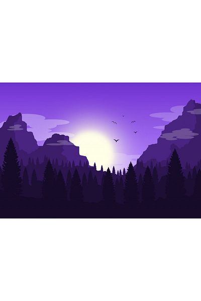 OEM Poster Birds Vector Landscape Minimal, 61x90cm, poster1264, Zumzeria ®