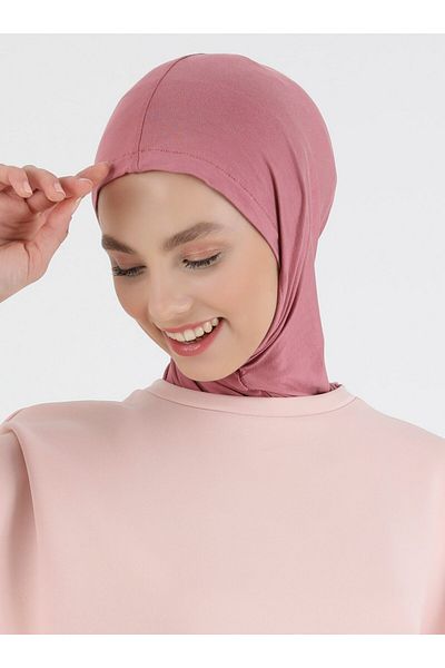 Tuva Şal Πρακτικό Τζέρσεϊ Hijab Turban - Dusty Rose- Tuva