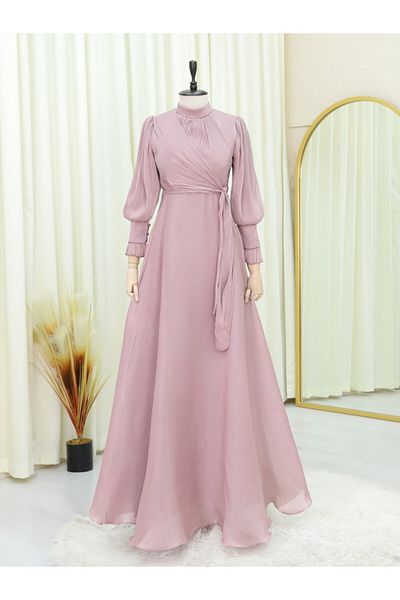 Modamorfo Stand Collar Side Tie Janjan Evening Dress -G.Kurusu