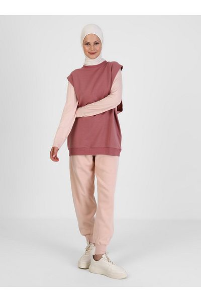 Refka Crew Neck Sleeveless Sweatshirt - Tree Bark - Basic