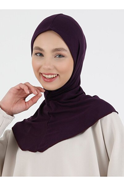 Tuva Şal Plum Tuva Πρακτικό Τζέρσεϊ Hijab Turban