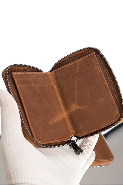 WATCHOFROYAL Petty Zipper - Crazy Tan Mini Wallet