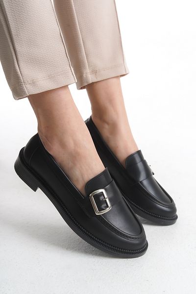 Entella Store Γυναικεία Loafer Casual Daily Μαύρα Παπούτσια