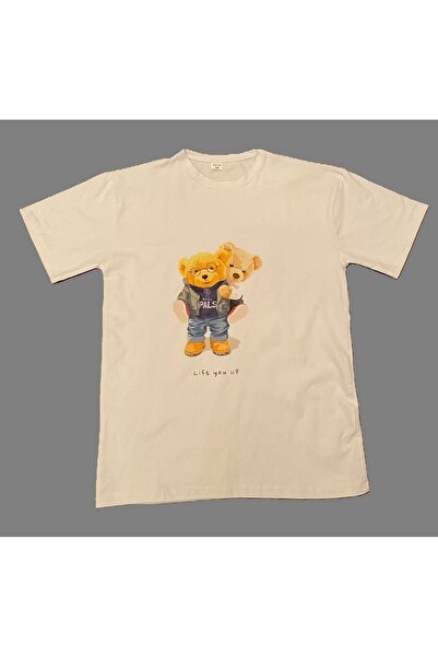 Bliss Dale تي شيرت مطبوع عليه دمية دب كبير الحجم