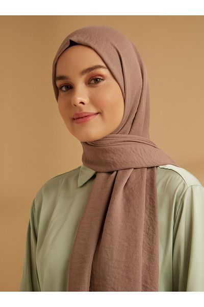 Tuva Şal Glitter Crepe Jazz Shawl - Shiny Mink - Tuva