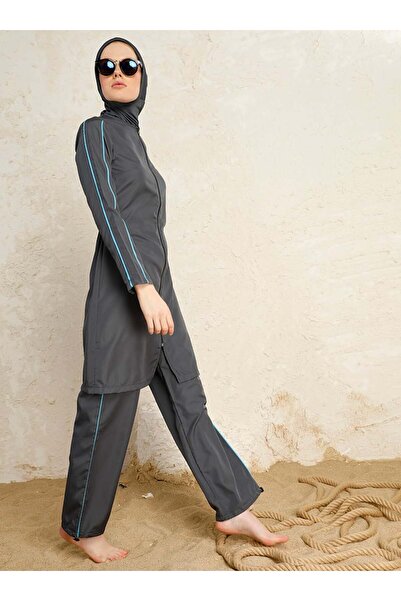 Mayo Bella Πλήρως καλυμμένο μαγιό με αραβικό - Anthracite & Bella