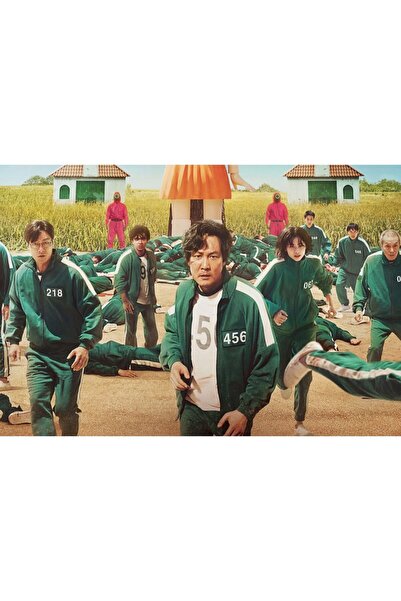 OEM Poster Joc Calamar Roșu Lumină Verde Lumină, 61x90cm, poster1550, Zumzeria ®