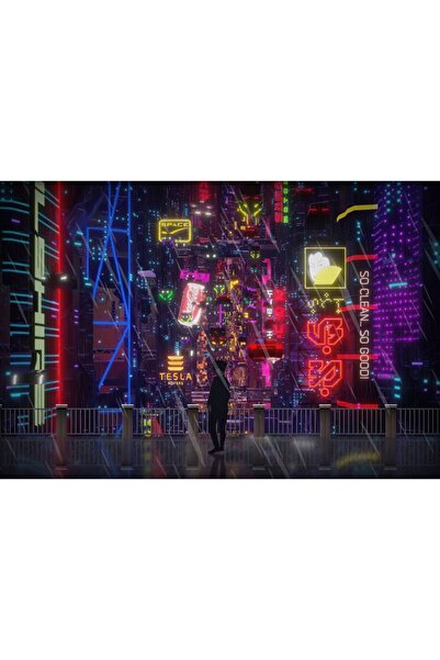 OEM Poster In Cyberpunk City, 61x90cm, poster1165, Zumzeria ®