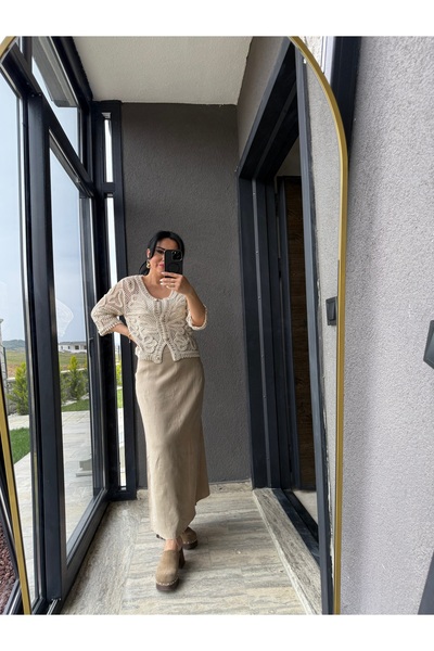 Millagros feel good with us Bej Keten Etek