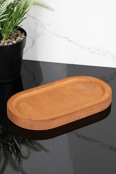 Dolkin Home Natural Wood Board Stand 18 cm X 9.5 cm Nature Wood Display Stand