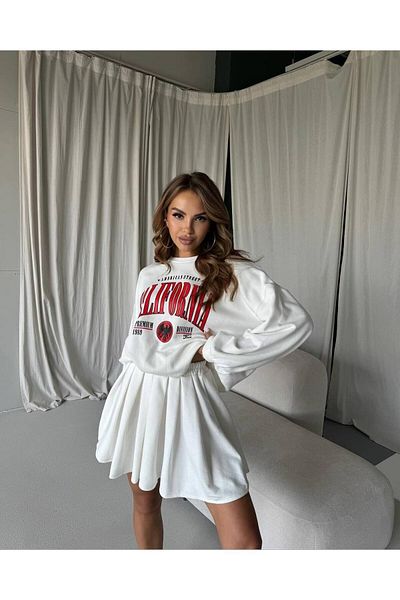 adorashop Two-piece cotton skirt and blouse set 4152