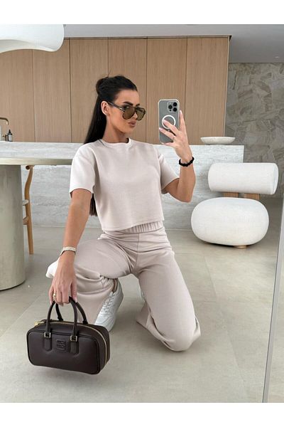 adorashop Anabel Viscose Pants And T-Shirt Set It7108