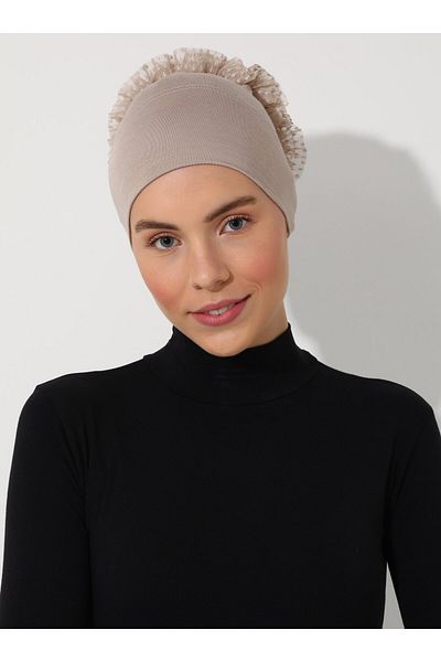 Tuva Light Mink Knobed Bonnet - Canvas