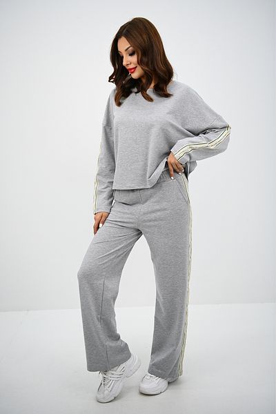 adorashop Cotton tracksuit with stripes and stone applications 4120
