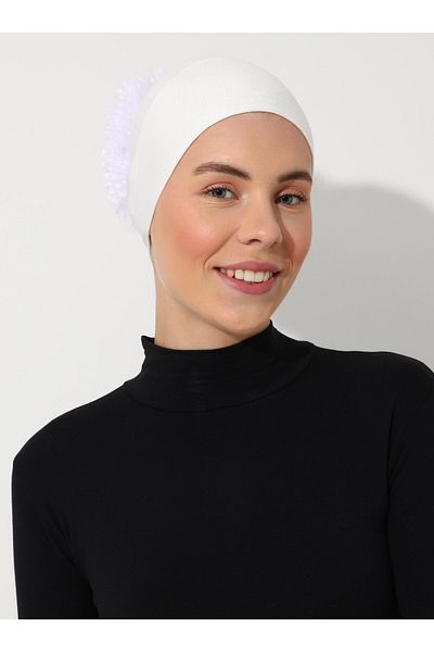 Tuva Κρεμ Color Fit Bone με κουμπιά πώματος - Καμβάς