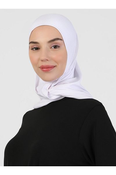 Ecardin White Scarfs Hijab Turban