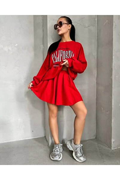 adorashop Two-piece cotton skirt and blouse set 4152