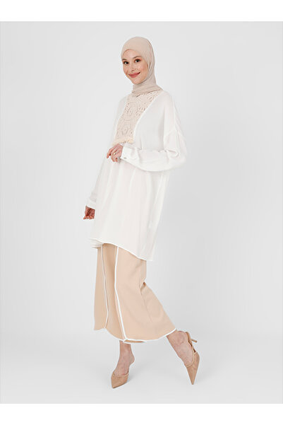 Refka Τουνίκ Casual με δαντέλα και λεπτομέρεια με φούντα