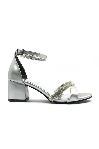 Kids Club Shoes 5 cm Stone Double Dunge Moonlight Pantofi cu toc pentru femei - SILVER