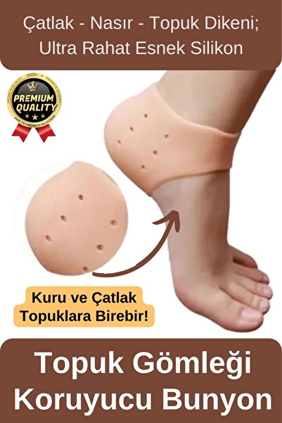 Svein Ultra Rahat Çatlak Nasır Diken Esnek Silikon Tabanlık Gömlek Topuk Çora...
