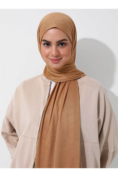 Tuva Βαμβακερό σάλι Camel Tuva Jersey