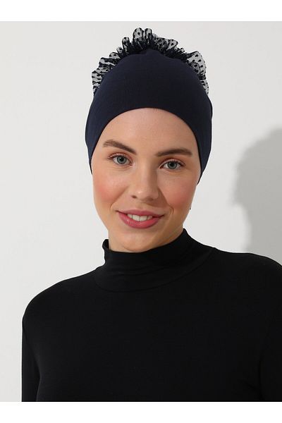 Tuva Navy Blue Stopper Knob Fit Bonnet - Canvas