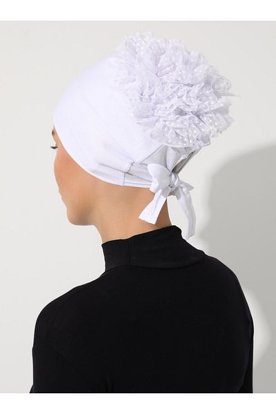 Tuva White Tuva Knobed Bonnet