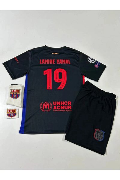 Armageddon Barcelona 2024/25 New Season Laminated Patch Home and Away 2-Piece Kids Jersey