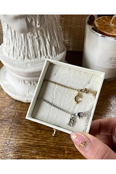 Vintagezegeni Harfli İnce Gurmet Çift Bileklikleri