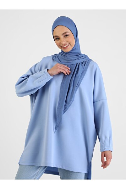 TUVA فيسكوز جيرسي جاهز عمامة - الدينيم الأزرق -