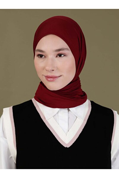 Ecardin Țesătură Jarse bumbac moale Eșarfă confortabilă 90*90 - St 378 Roșu C...